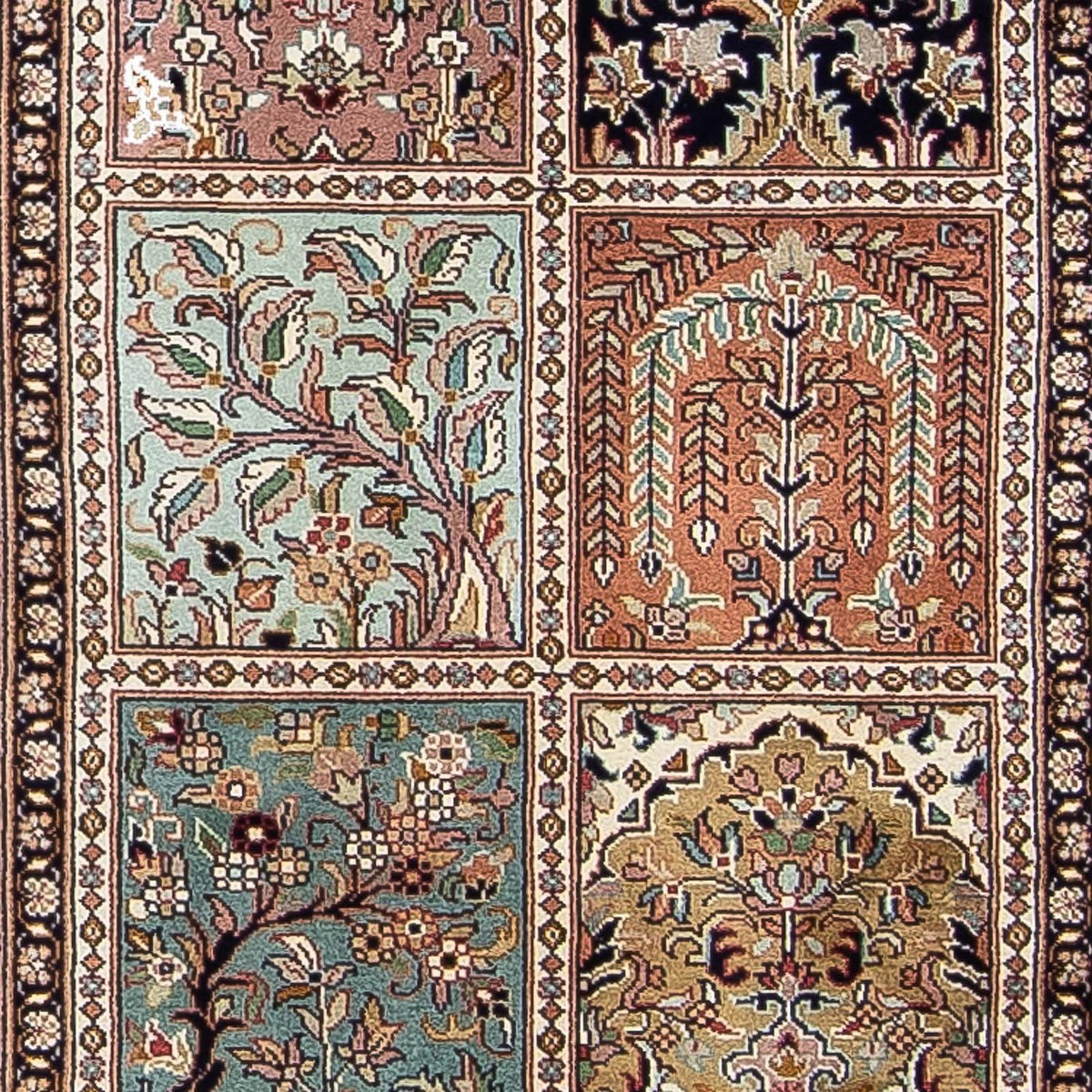 Loper Zijden tapijt - Kashmir Silk - 302 x 74 cm - veelkleurig