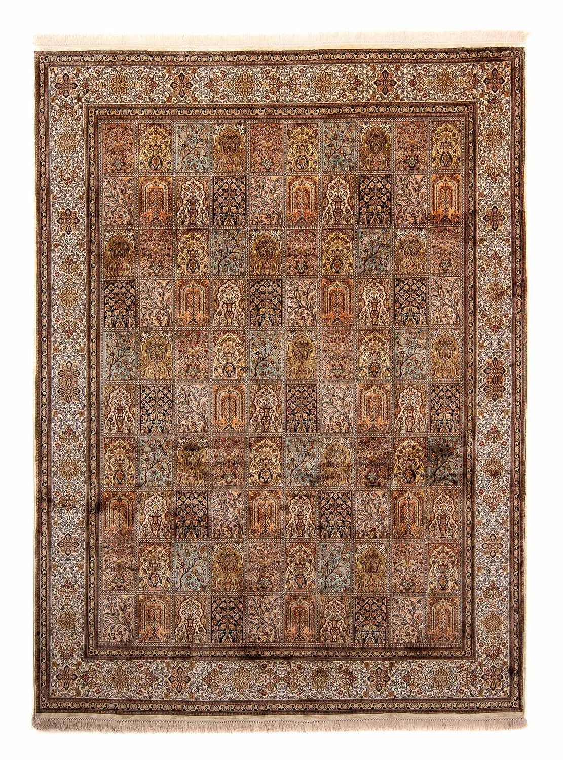 Zijden tapijt - Kashmir Silk - 332 x 248 cm - bruin