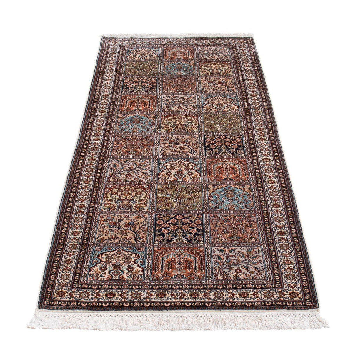 Loper Zijden tapijt - Kashmir Silk - 227 x 79 cm - veelkleurig