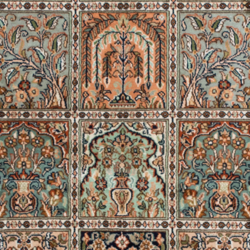 Zijden tapijt - Kashmir Silk - 150 x 92 cm - veelkleurig