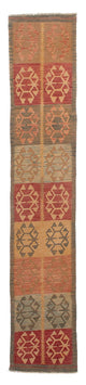 Kilim Maimana Tapijt 395x72cm - Wollen tapijt