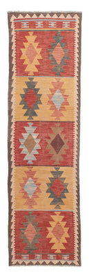 Loper Kelim tapijt - Splash - 296 x 74 cm - veelkleurig