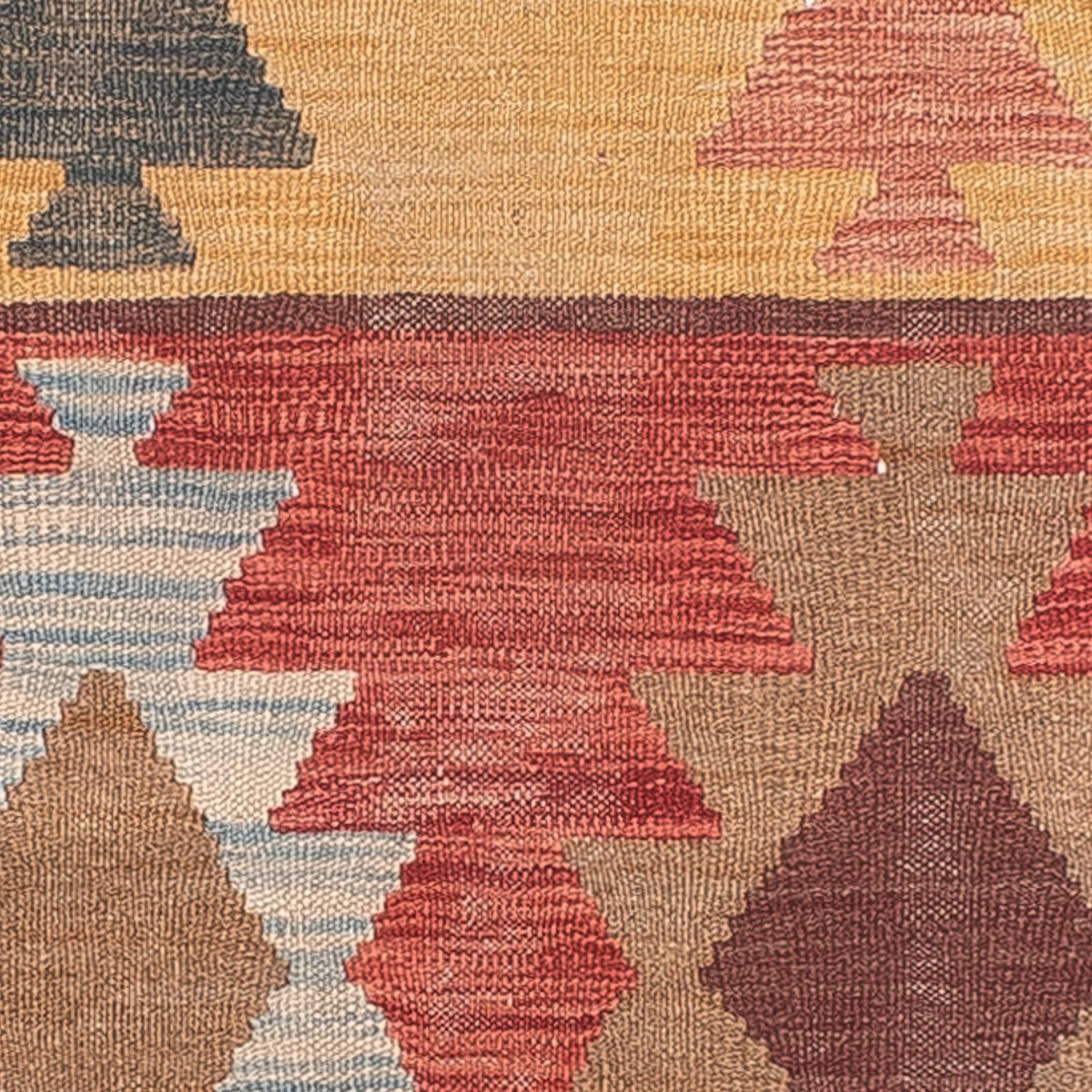 Loper Kelim tapijt - Splash - 296 x 74 cm - veelkleurig