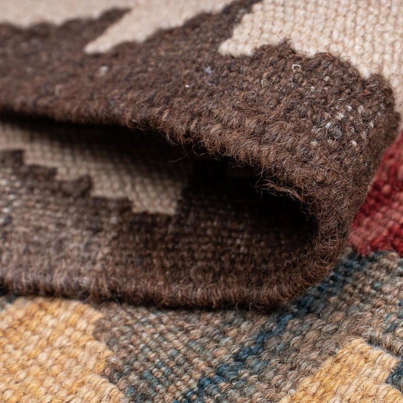 Loper Kelim tapijt - Splash - 296 x 74 cm - veelkleurig