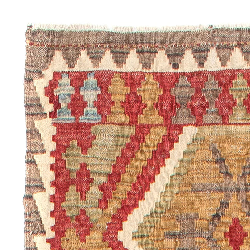 Loper Kelim tapijt - Splash - 393 x 77 cm - rood