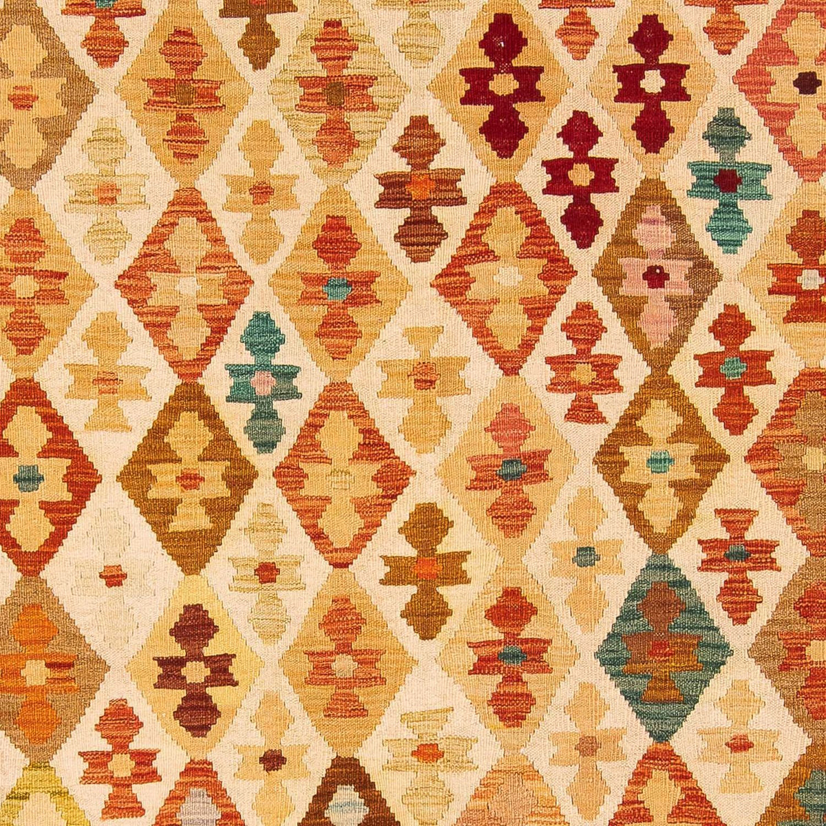 Kelim tapijt - Splash - 293 x 200 cm - veelkleurig