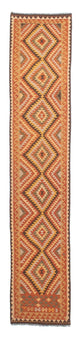 Kilim Maimana Tapijt 394x76cm - Wollen tapijt