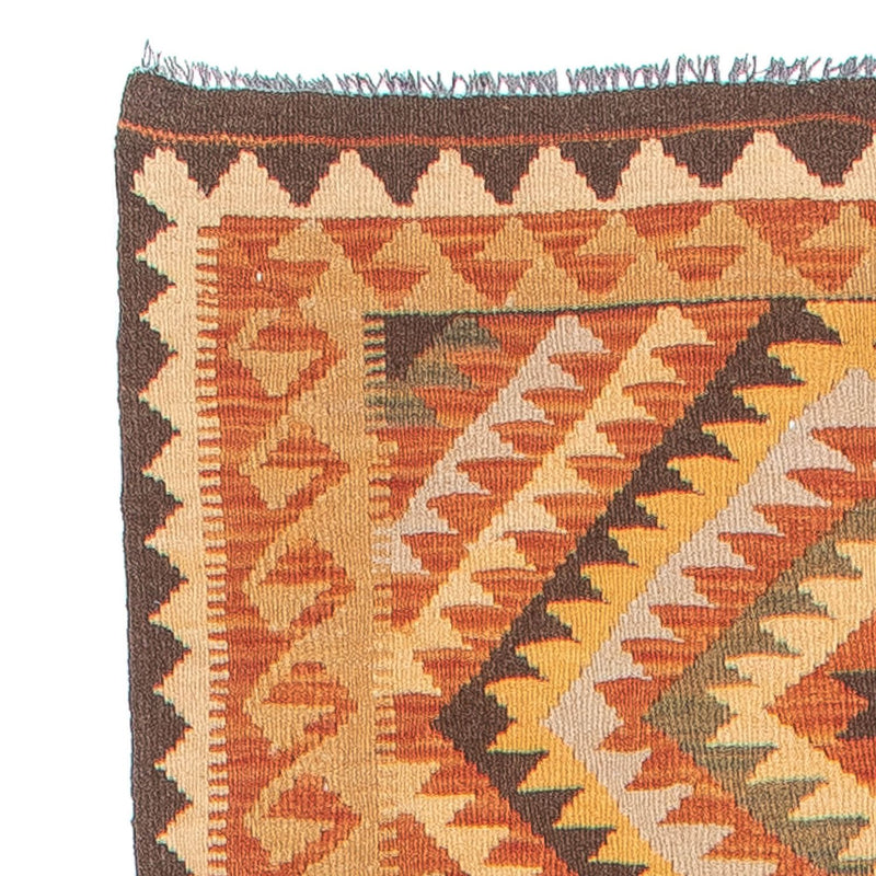 Loper Kelim tapijt - Splash - 394 x 76 cm - veelkleurig