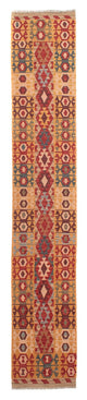 Kilim Maimana Tapijt 394x70cm - Wollen tapijt