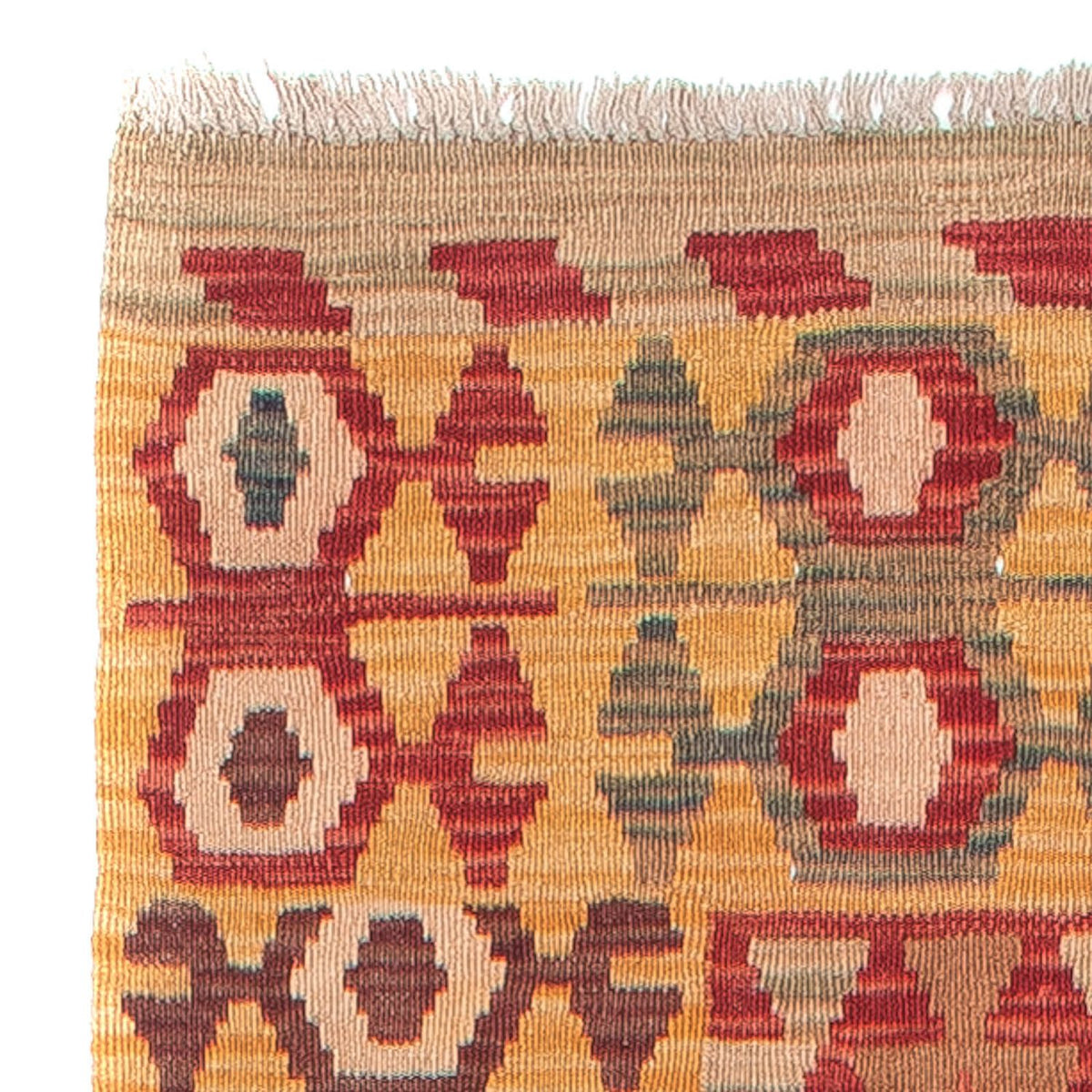 Loper Kelim tapijt - Splash - 394 x 70 cm - veelkleurig