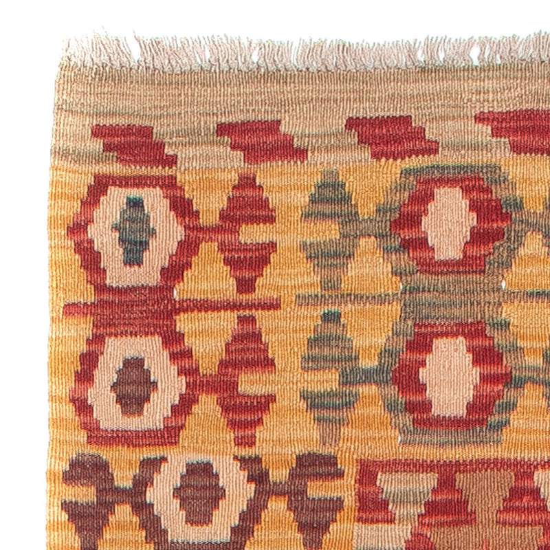 Loper Kelim tapijt - Splash - 394 x 70 cm - veelkleurig