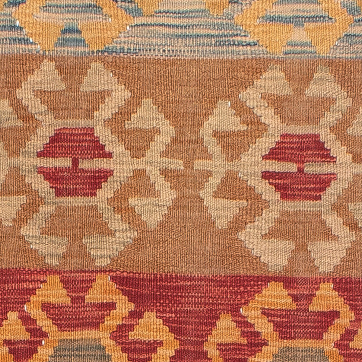 Loper Kelim tapijt - Splash - 407 x 76 cm - veelkleurig