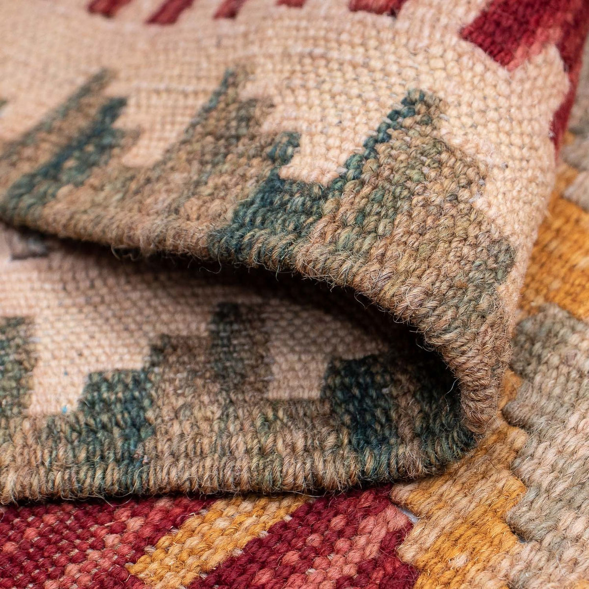 Loper Kelim tapijt - Splash - 407 x 76 cm - veelkleurig