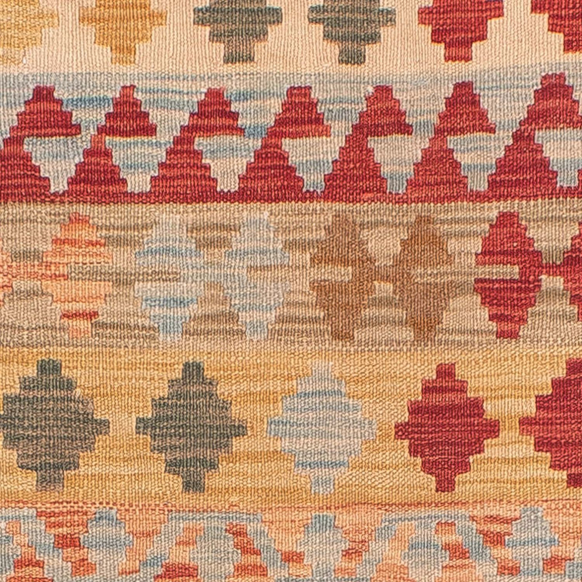 Loper Kelim tapijt - Splash - 396 x 69 cm - veelkleurig