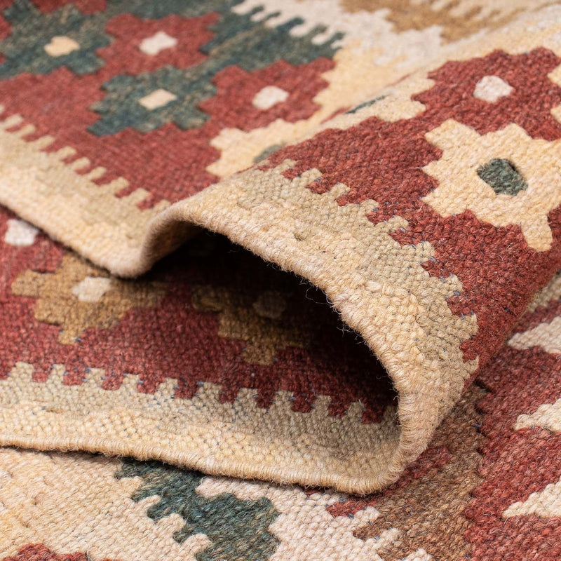 Loper Kelim tapijt - Splash - 371 x 88 cm - veelkleurig