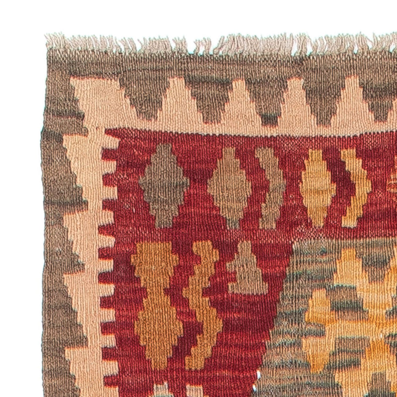 Loper Kelim tapijt - Splash - 389 x 76 cm - rood