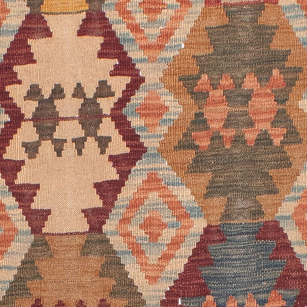 Loper Kelim tapijt - Splash - 387 x 70 cm - veelkleurig