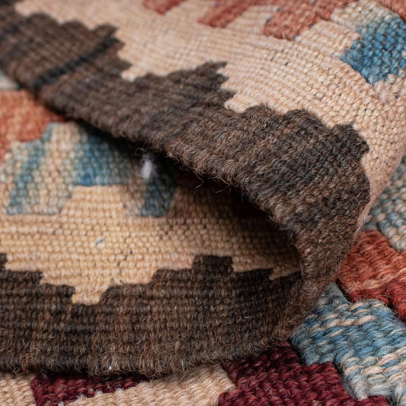 Loper Kelim tapijt - Splash - 387 x 70 cm - veelkleurig