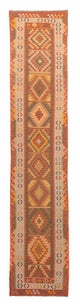 Kilim Maimana Tapijt 435x86cm - Wollen tapijt