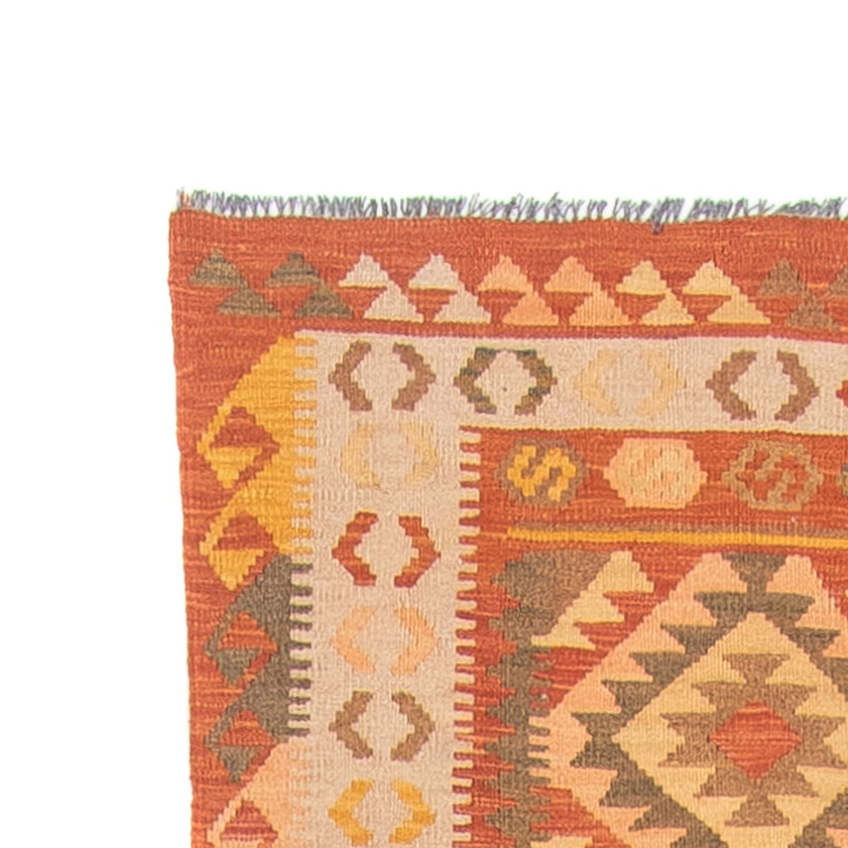 Loper Kelim tapijt - Splash - 435 x 86 cm - veelkleurig