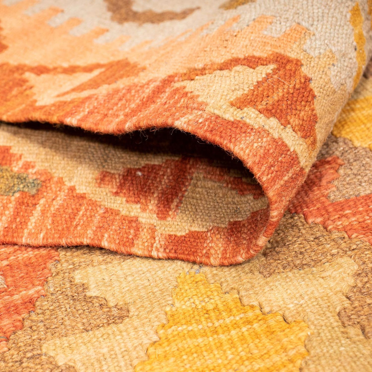 Loper Kelim tapijt - Splash - 435 x 86 cm - veelkleurig