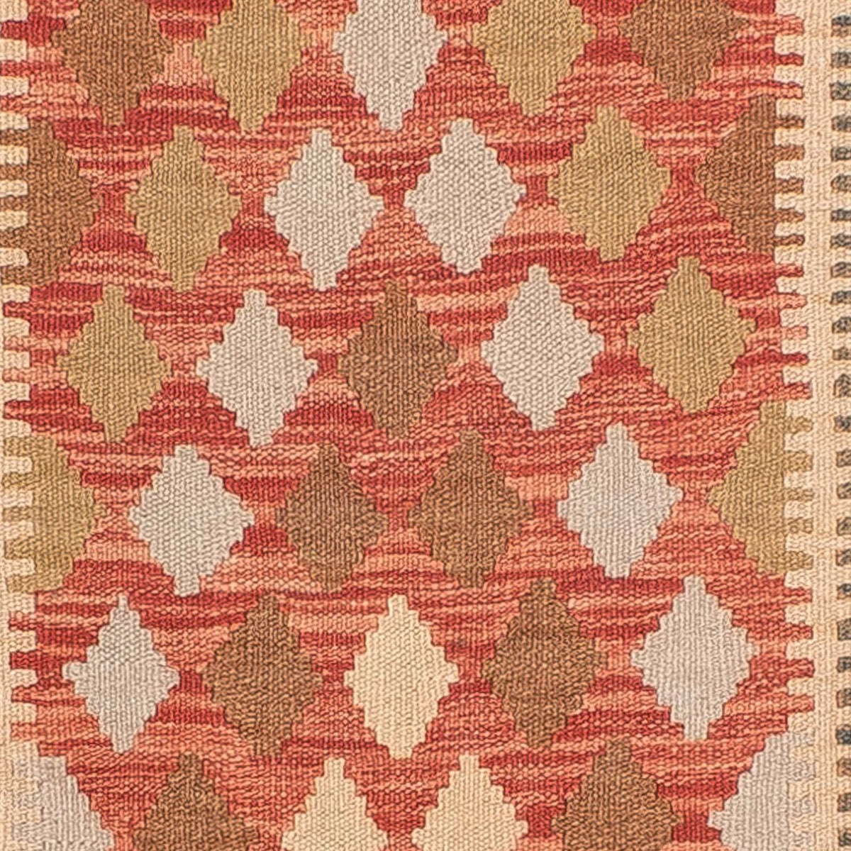 Loper Kelim tapijt - Splash - 300 x 82 cm - licht rood