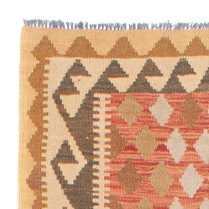 Loper Kelim tapijt - Splash - 300 x 82 cm - licht rood