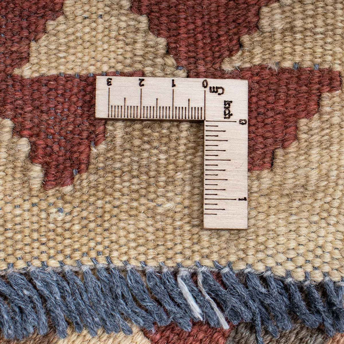 Loper Kelim tapijt - Splash - 301 x 80 cm - lichtbruin