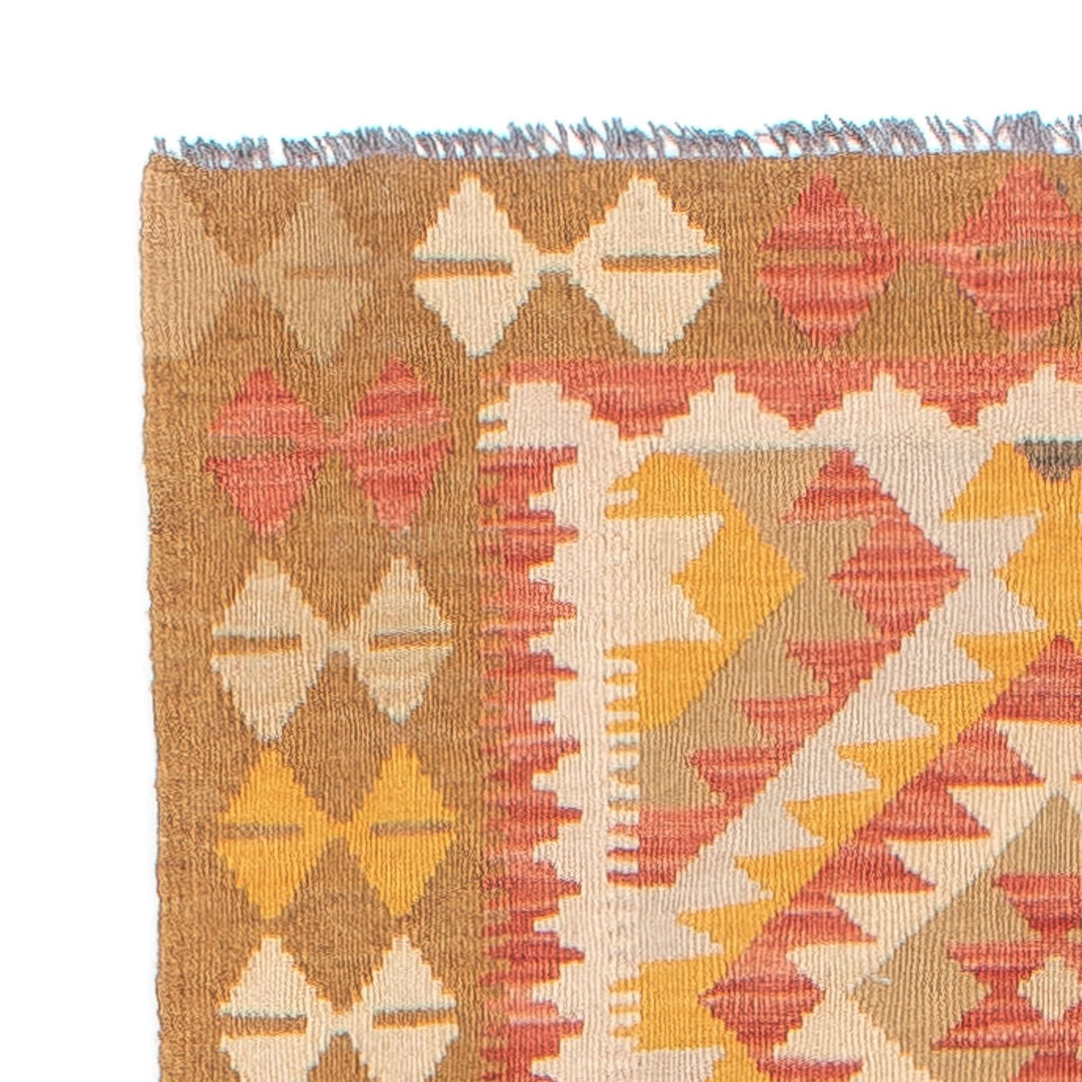 Loper Kelim tapijt - Splash - 298 x 80 cm - veelkleurig