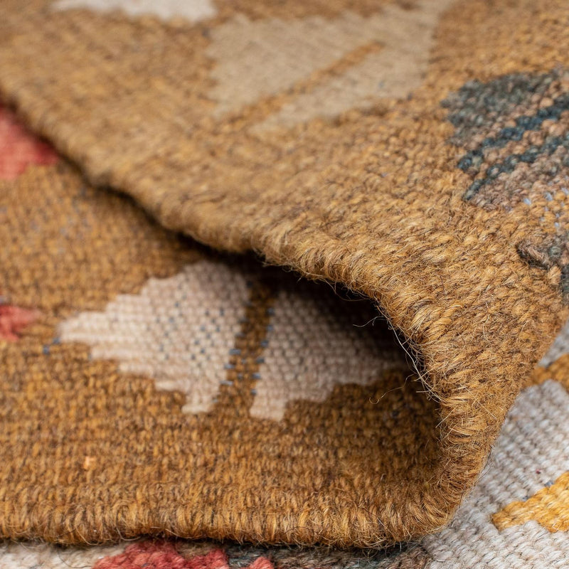 Loper Kelim tapijt - Splash - 298 x 80 cm - veelkleurig