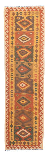 Loper Kelim tapijt - Splash - 297 x 79 cm - veelkleurig