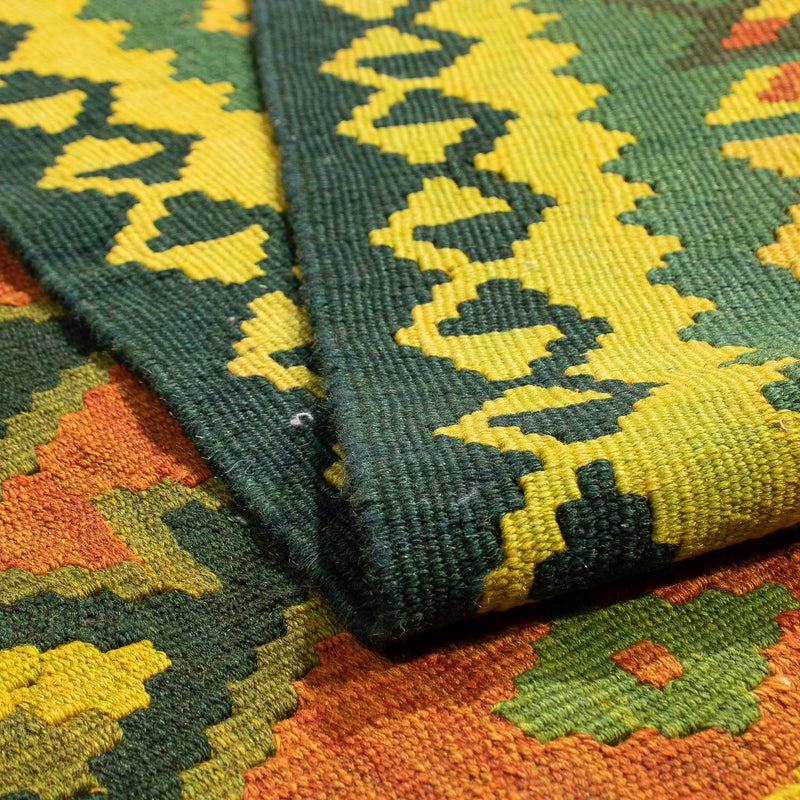 Kelim tapijt - Oosters - 208 x 150 cm - donkergroen