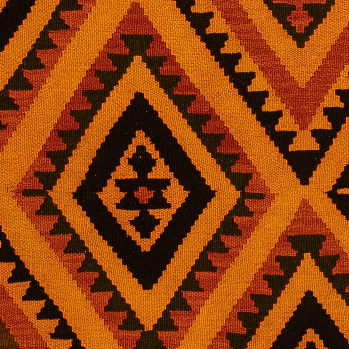 Kelim tapijt - Oosters - 195 x 152 cm - donkerbruin