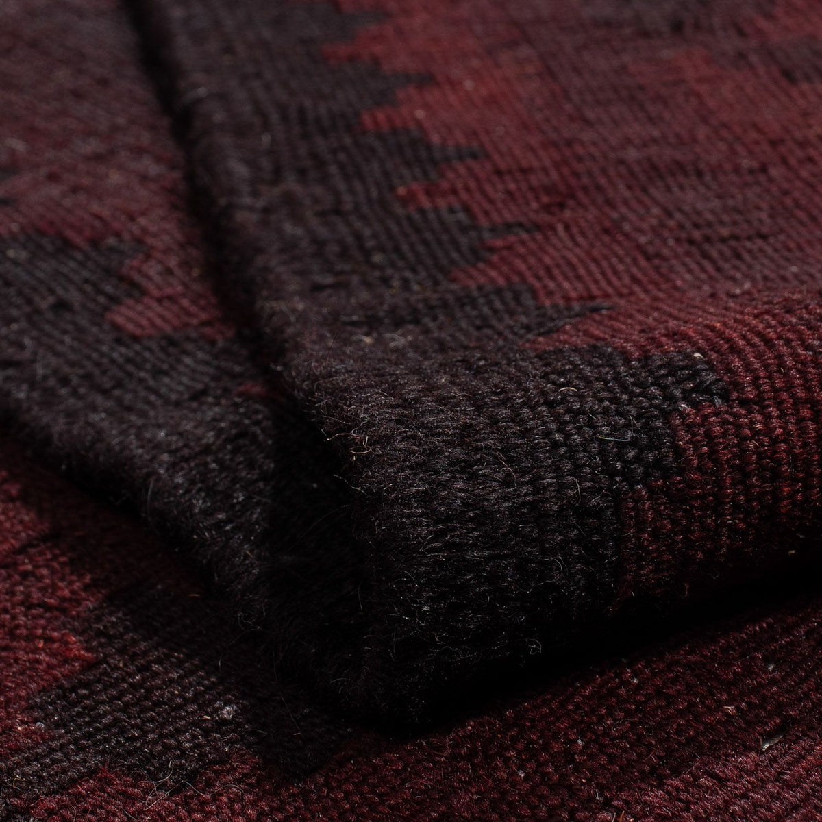 Kelim tapijt - Oosters - 193 x 145 cm - donkerrood