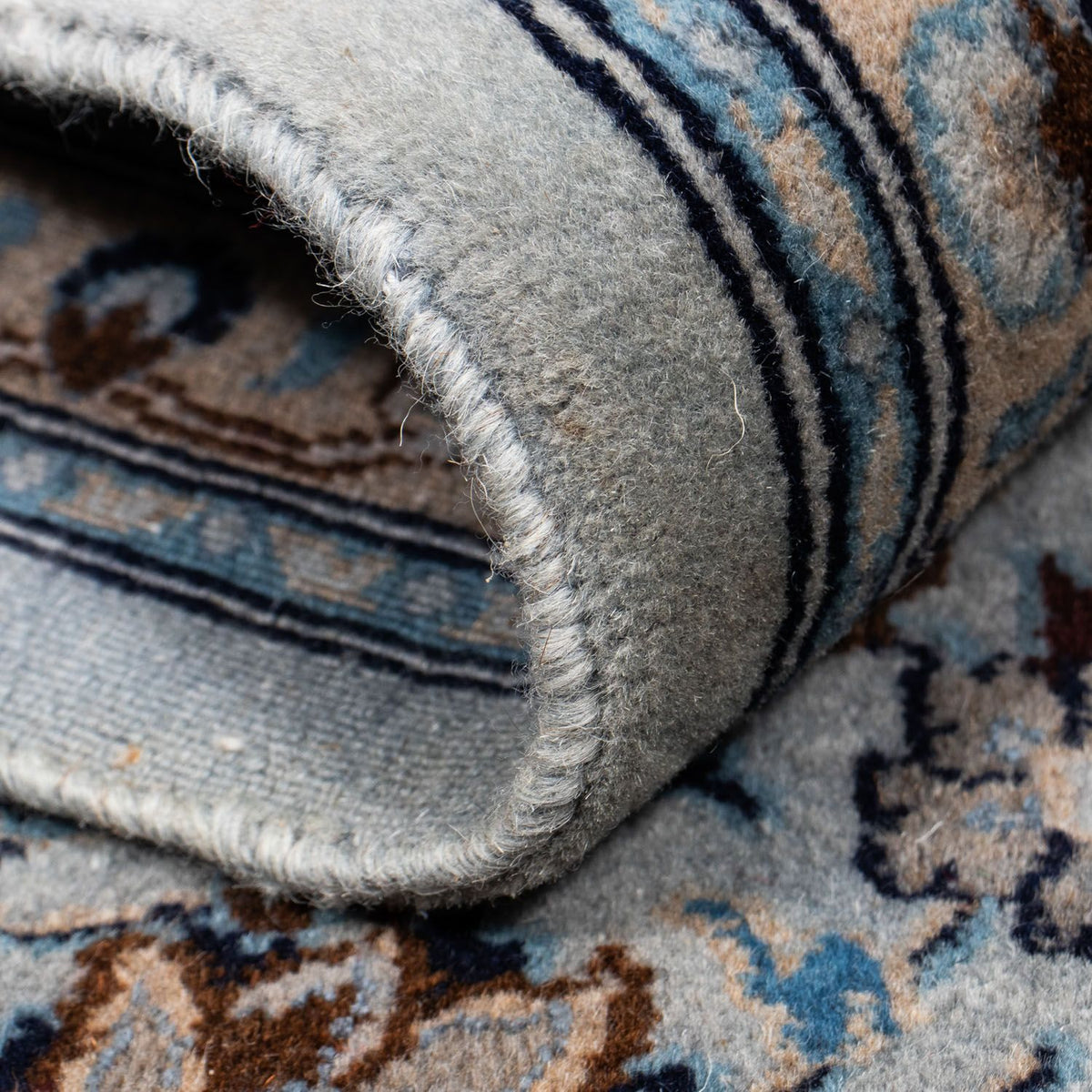 Perzisch tapijt - Nain - 296 x 200 cm - zee blauw