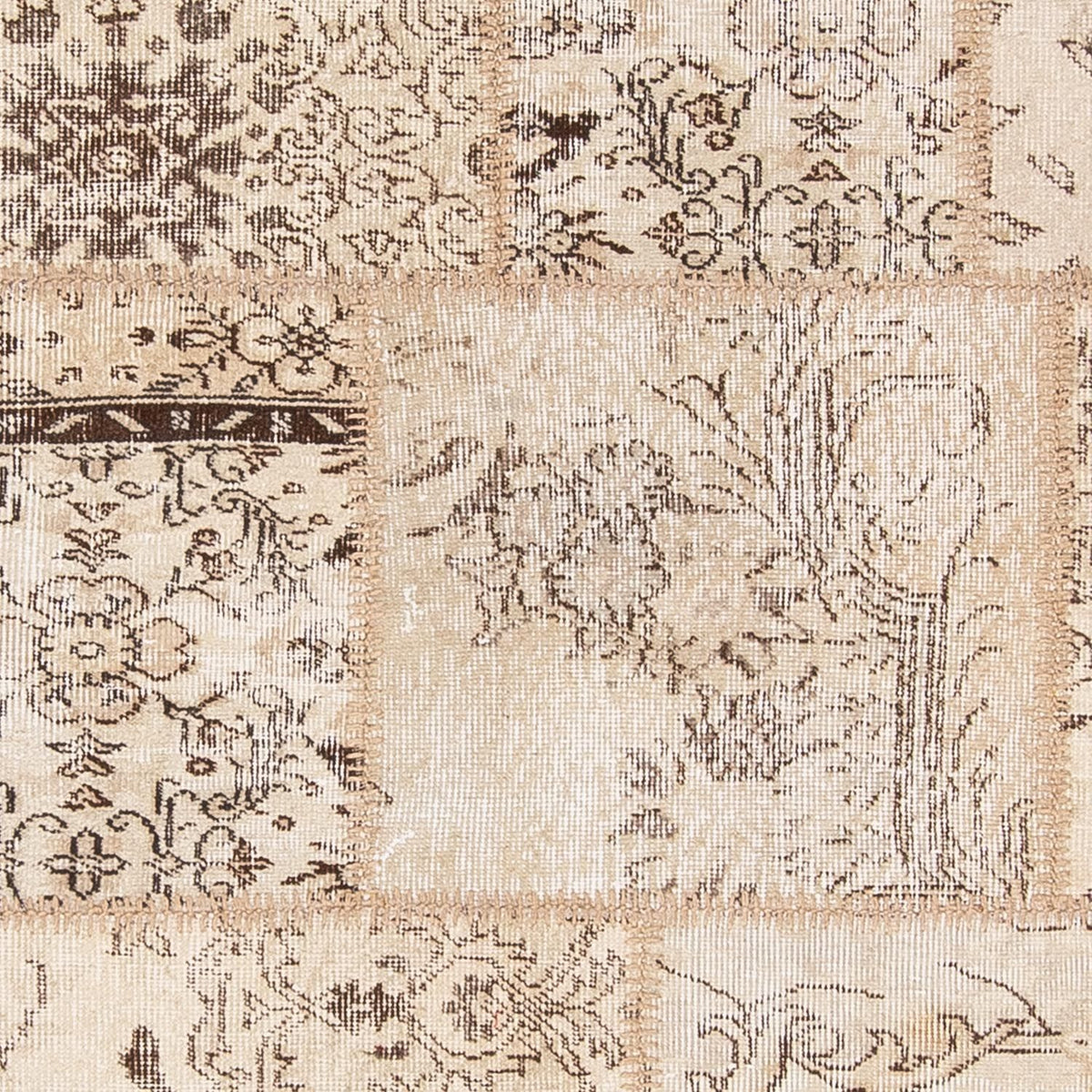 Patchwork tapijt - 240 x 170 cm - lichtbruin