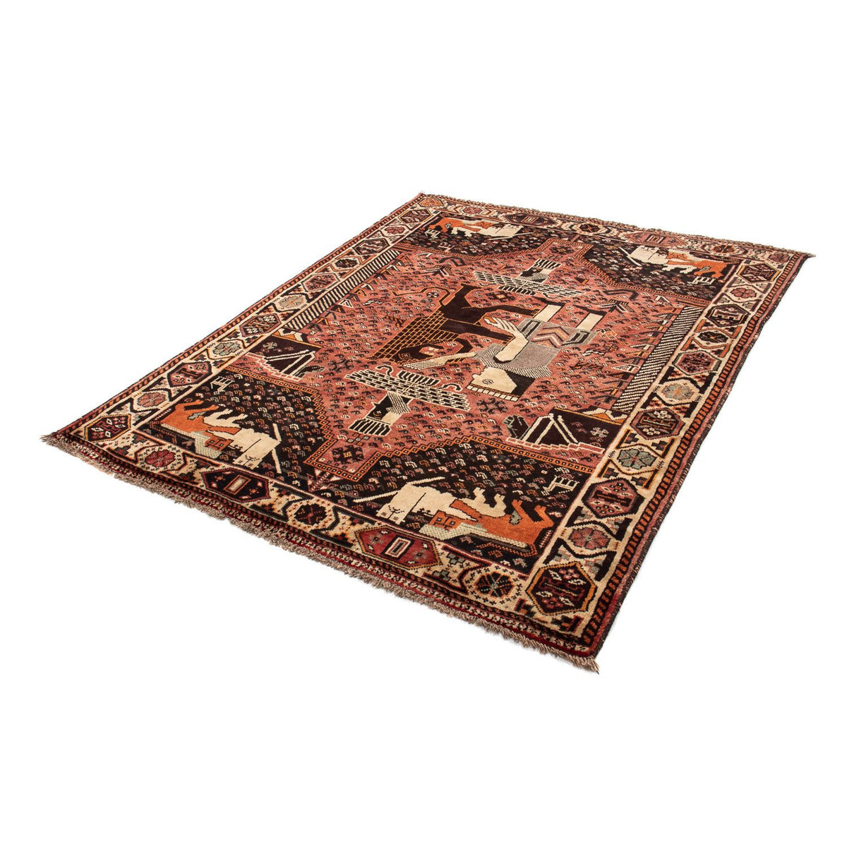 Perzisch Tapijt - Nomadisch - 192 x 155 cm - licht rood