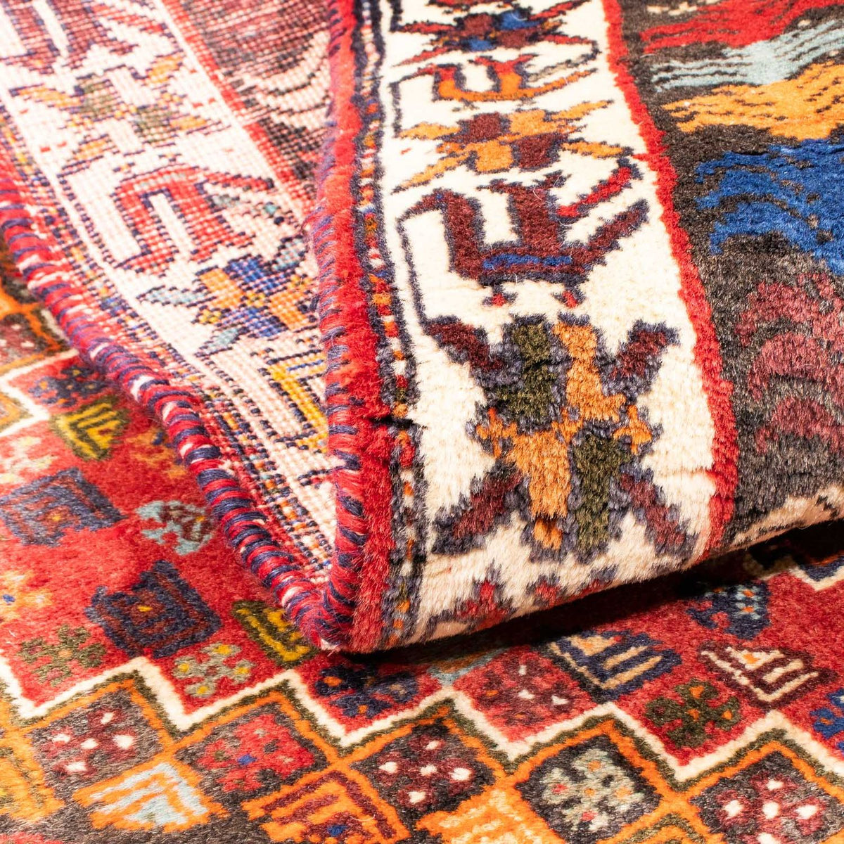 Perzisch Tapijt - Nomadisch - 150 x 120 cm - donkerrood