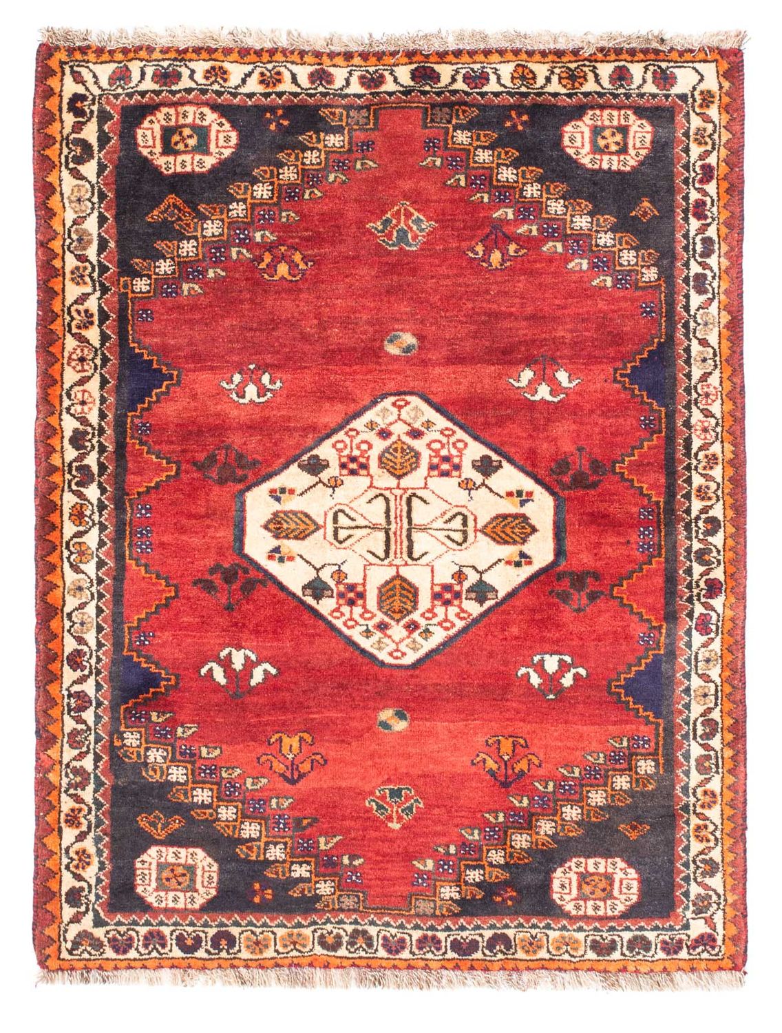 Perzisch Tapijt - Nomadisch - 150 x 116 cm - donkerrood