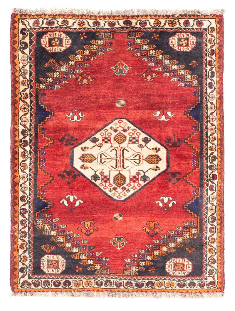 Perzisch Tapijt - Nomadisch - 150 x 116 cm - donkerrood