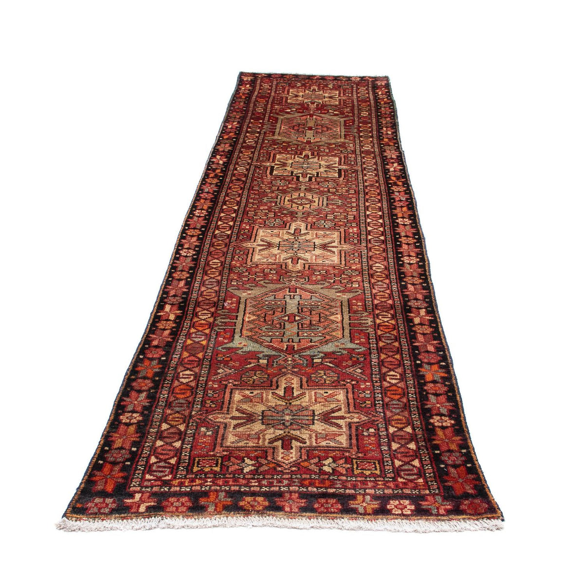 Loper Perzisch Tapijt - Nomadisch - 310 x 80 cm - donkerrood