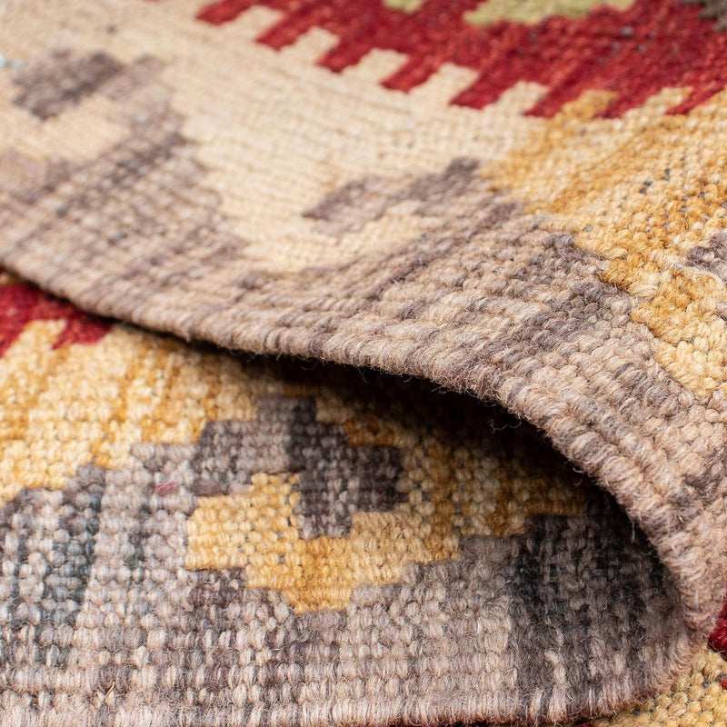 Loper Kelim tapijt - Splash - 199 x 65 cm - rood