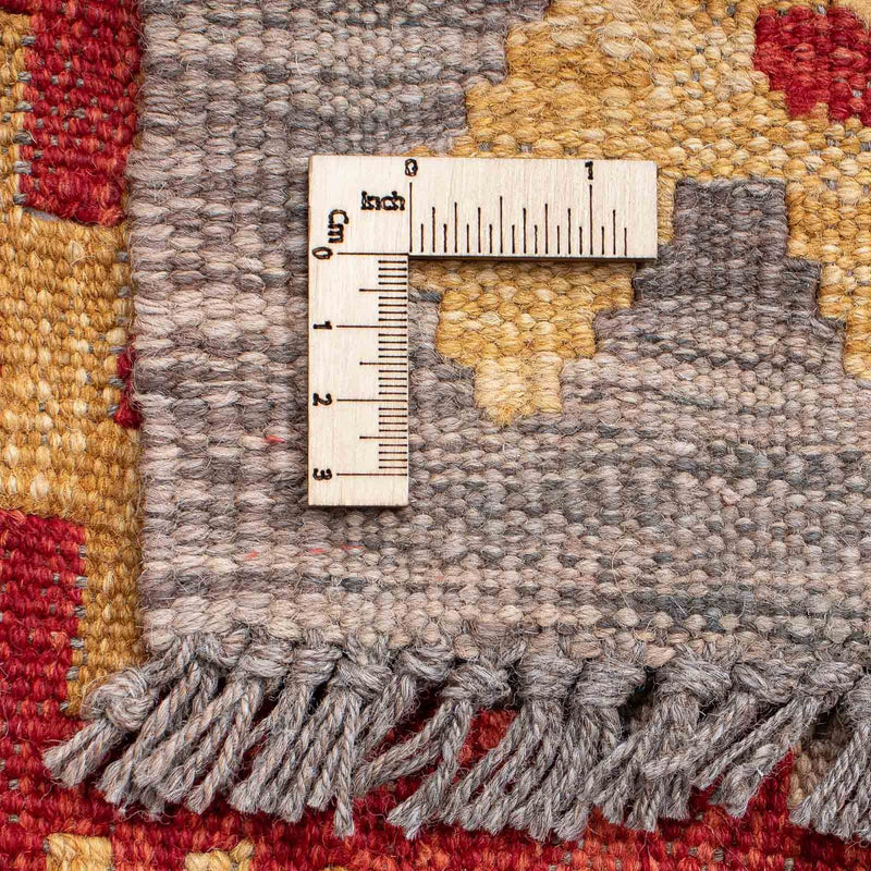 Loper Kelim tapijt - Splash - 199 x 65 cm - rood