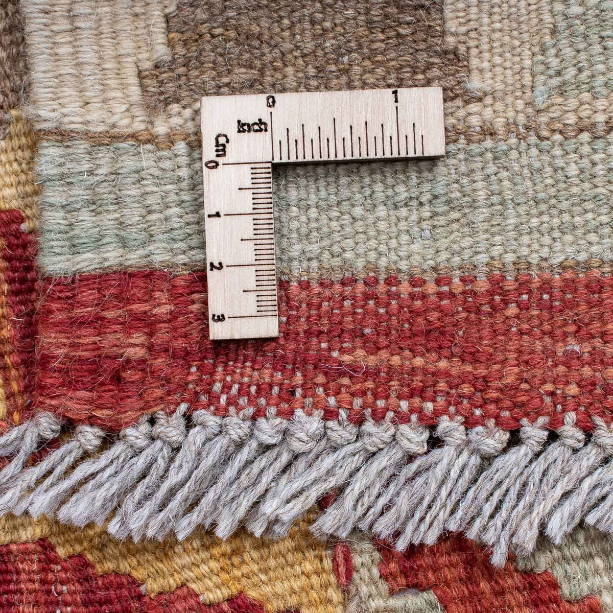 Loper Kelim tapijt - Splash - 204 x 67 cm - rood