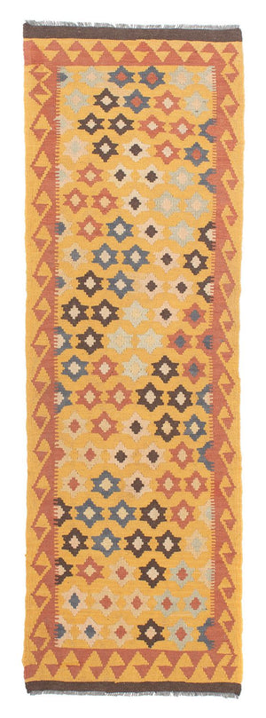 Loper Kelim tapijt - Splash - 210 x 64 cm - veelkleurig