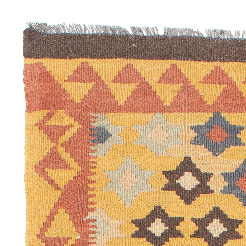Loper Kelim tapijt - Splash - 210 x 64 cm - veelkleurig