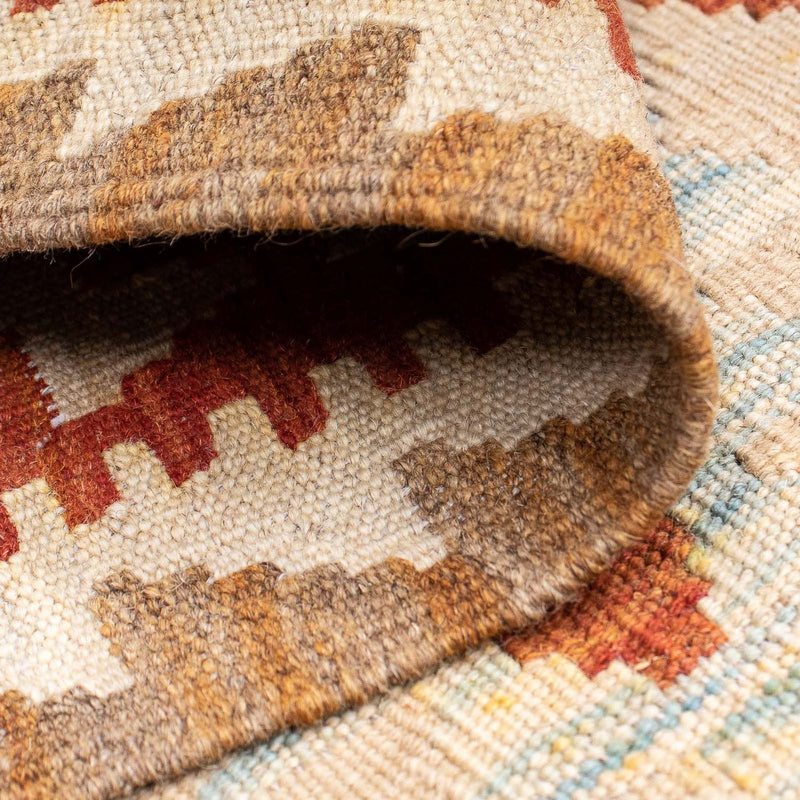 Loper Kelim tapijt - Splash - 200 x 62 cm - roest