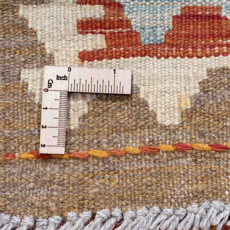 Loper Kelim tapijt - Splash - 200 x 62 cm - roest