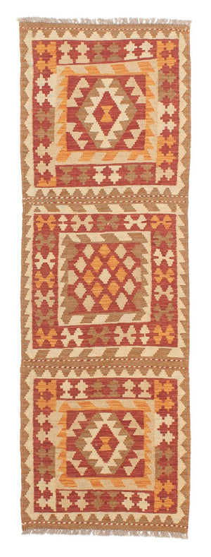 Loper Kelim tapijt - Splash - 187 x 59 cm - veelkleurig