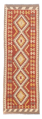 Loper Kelim tapijt - Splash - 200 x 66 cm - rood